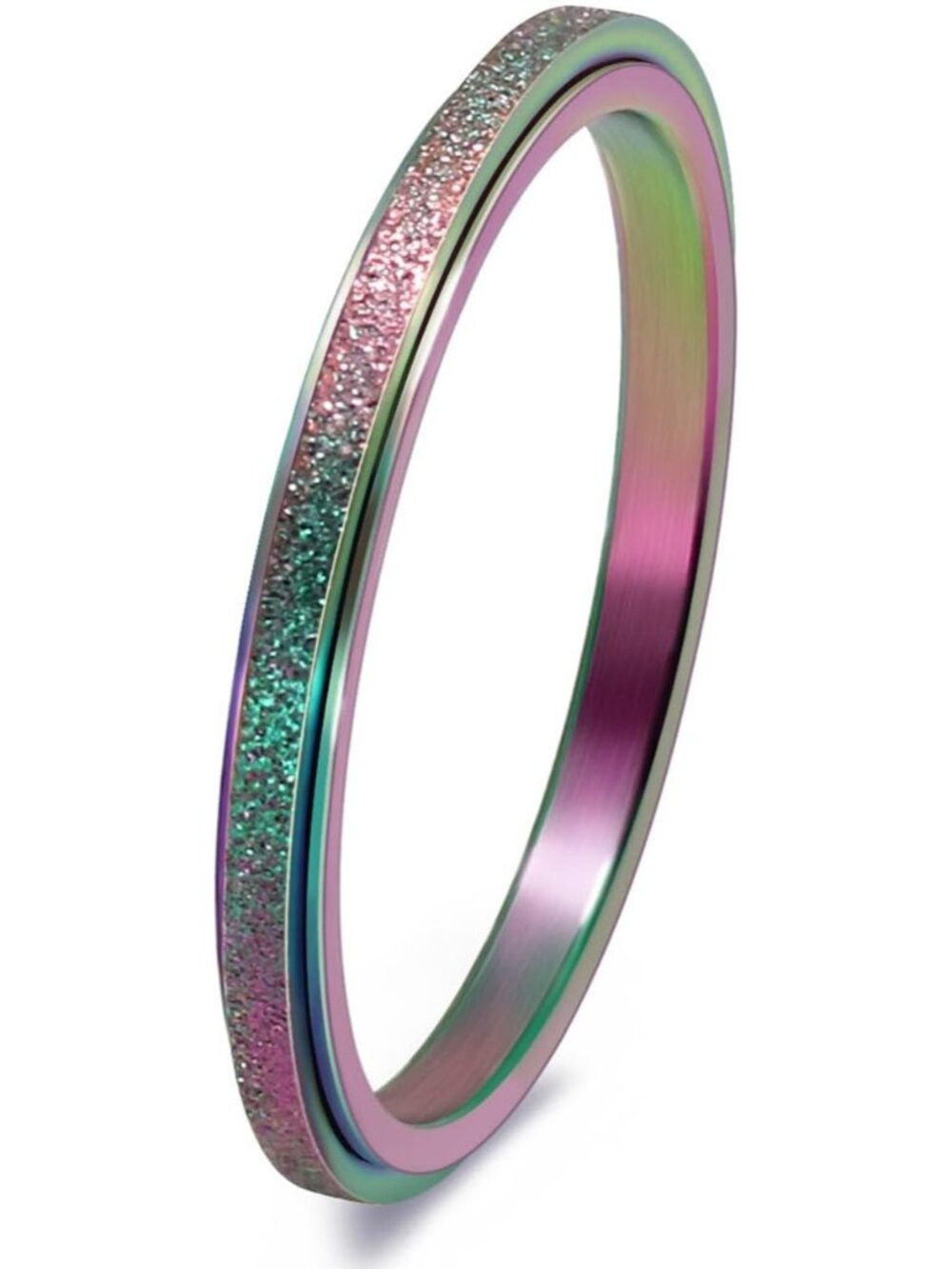 Fidget Rings for Women Men Kids Stainless Steel Spinner Ring for Anxiety Women’s